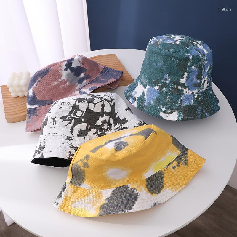 

Berets 2022 Women's Cotton Printed Camouflage Fisherman Hat Versatile Sunscreen