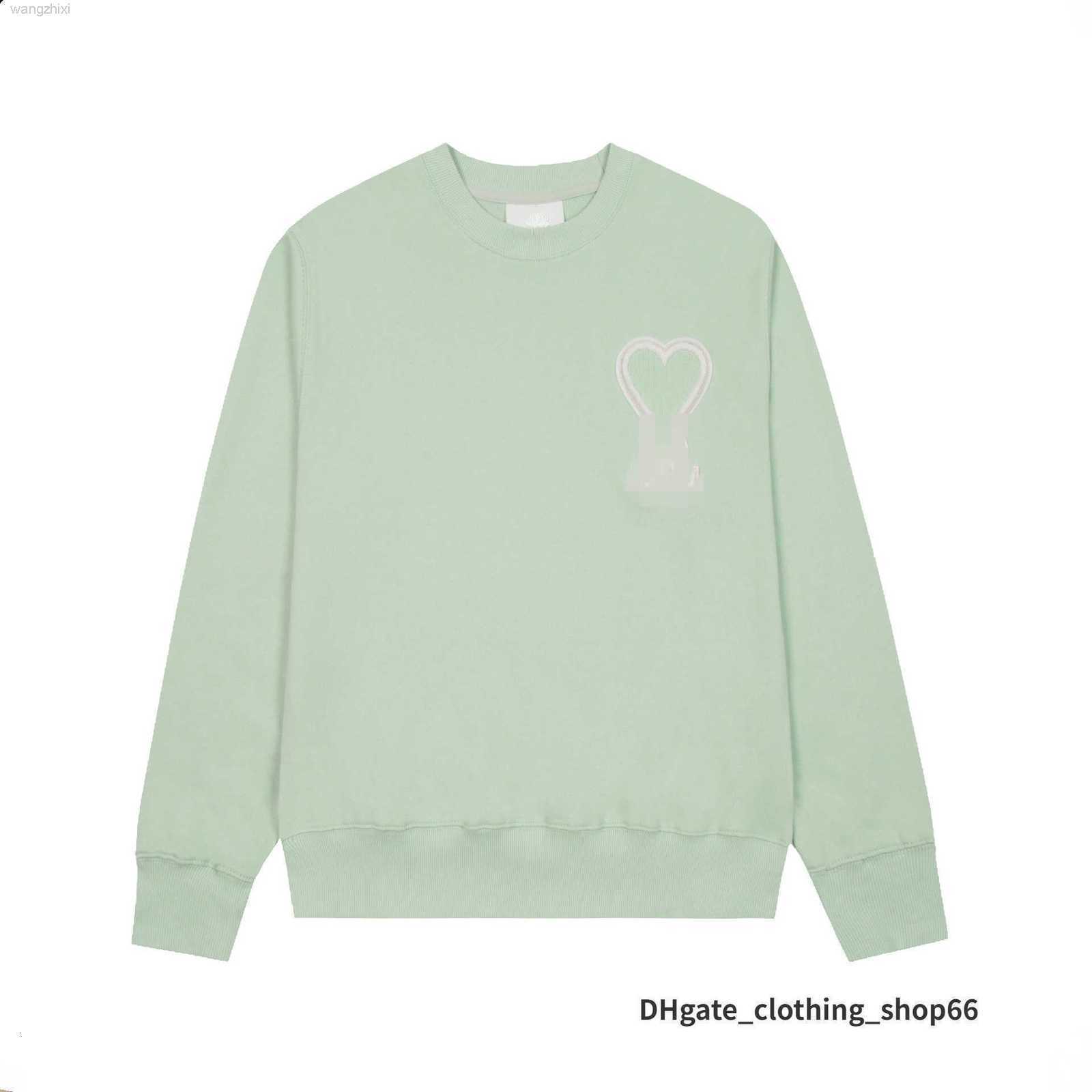 

Hoodie Male and Female Designers Amis Paris Hooded Quality Sweater Embroidered Red Love Winter Round Neck Jumper Couple Sweatshirts Qs, 12