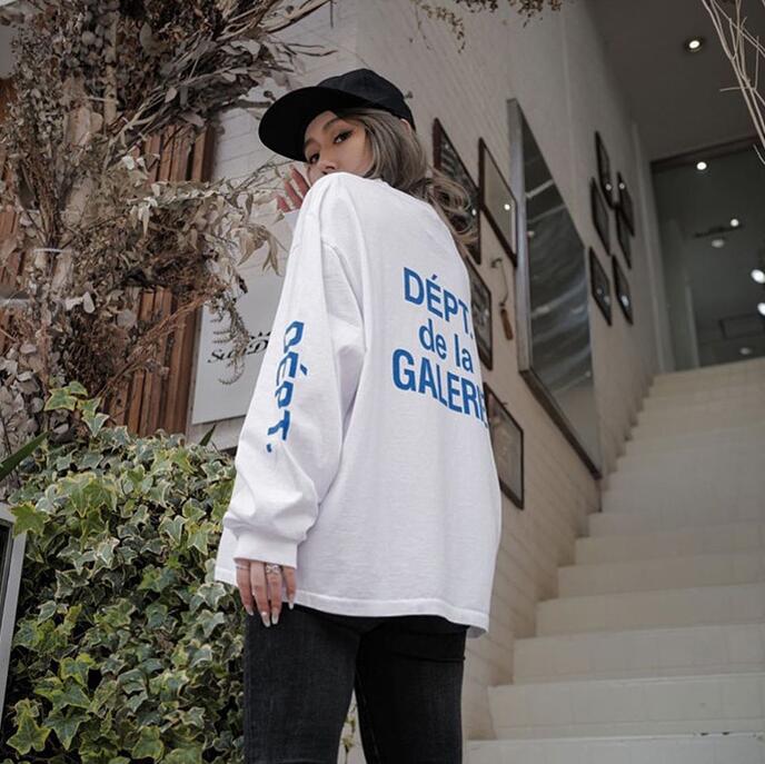 

Plus Tees Autumn Winter Men High Street Letters Printing Fashion O-Neck T-Shirts