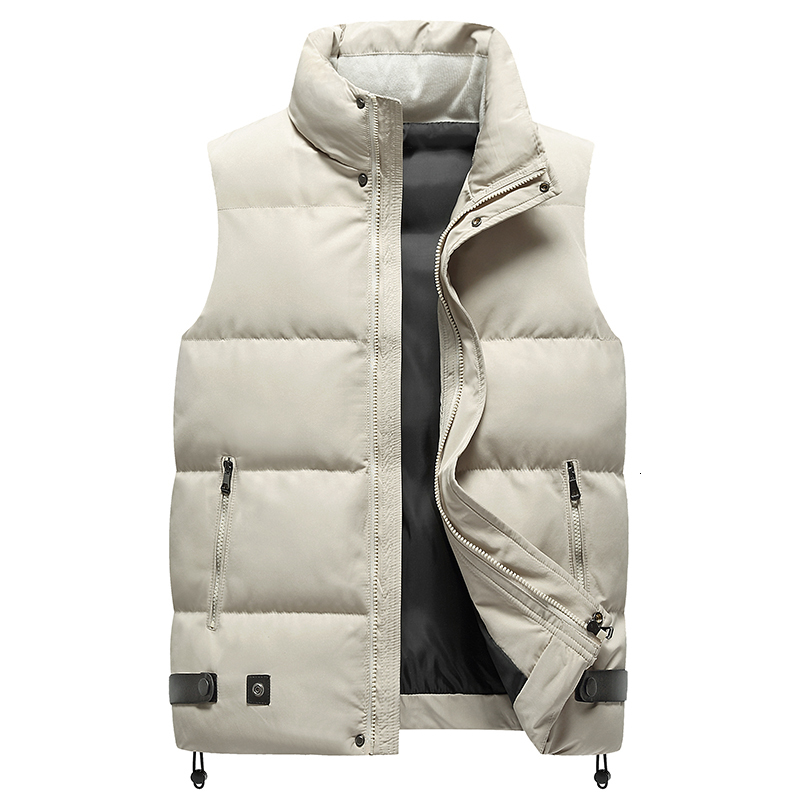 

Men's Vests Autumn and Winter Down Casual Sleeveless Jacket Thick Warm Capless Large Size L5XL 221202, Army green