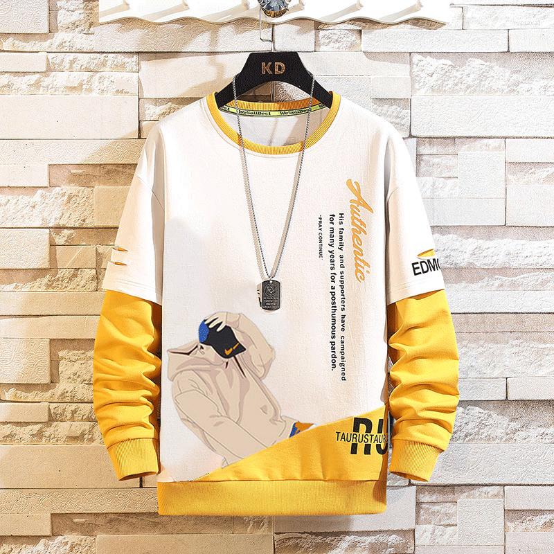 

Men's Hoodies Spring Autumn Men's Sweatshirt Hip Hop Fashion Harajuku Print Graphics Men Casual Clothing Pullover, Black