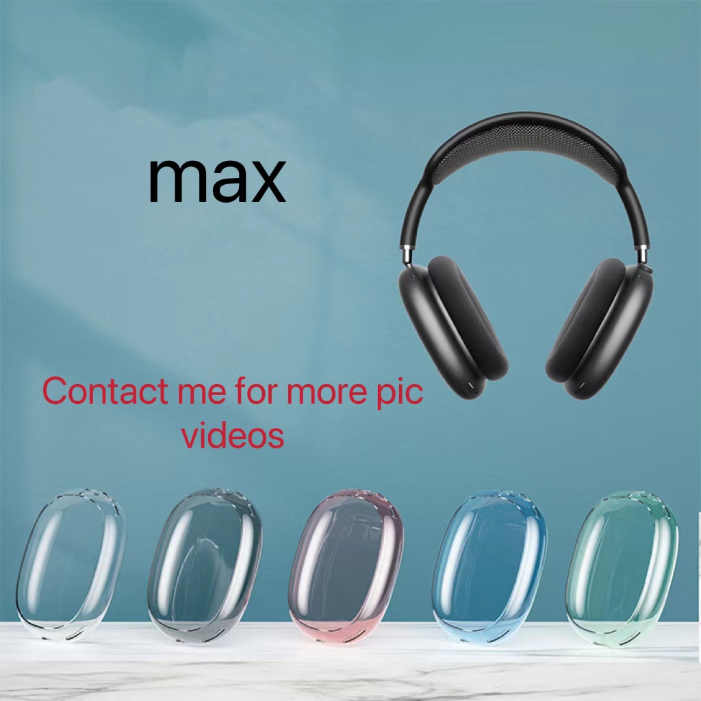 

For Airpods Max Headphone Cushions Accessories Solid Silicone High Custom Waterproof Protective plastic Headphone Travel Case, Pink