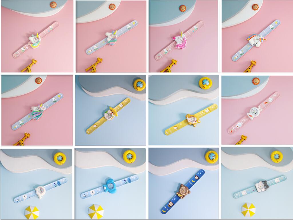 

Animals Unicorn Watch Kids Toys Children Quartz Watches Silicone Slap Colorful Belt Child Clock Baby Watch Christmas Gift, Leave a message about pattern number