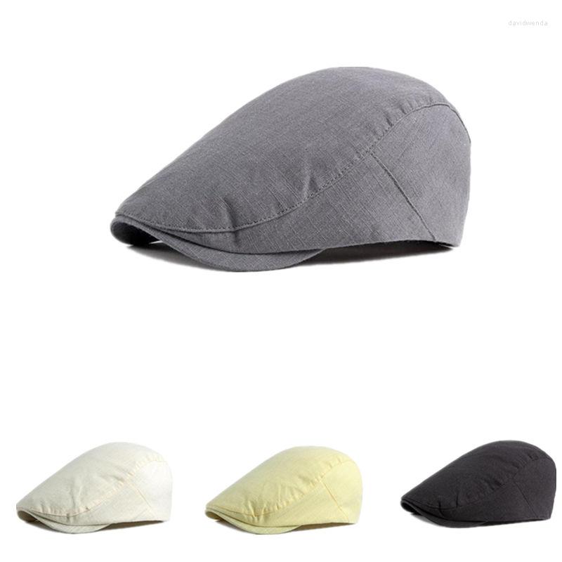 

Berets 2022 Cotton Summer Candy Color Sboy Caps Flat Peaked Cap Men And Women Painter Beret Hats 72, Black