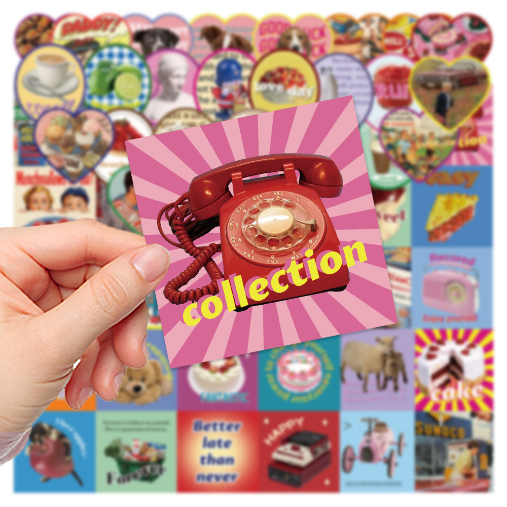 

50PCS No Repeating Skateboard Stickers American Vintage For Car Laptop Ipad Bicycle Motorcycle Helmet PS4 Phone Kids Toys DIY Decals Pvc Water Bottle Sticker, Multi colors