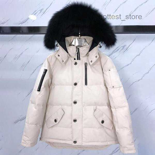 

moose Men's Down Mens Jacket Keep Warm and Windproof White Duck Outerwear Coats Thicken to Resist the Cold Winter Coat Plush Collar Black Fur knuckles 15, Size