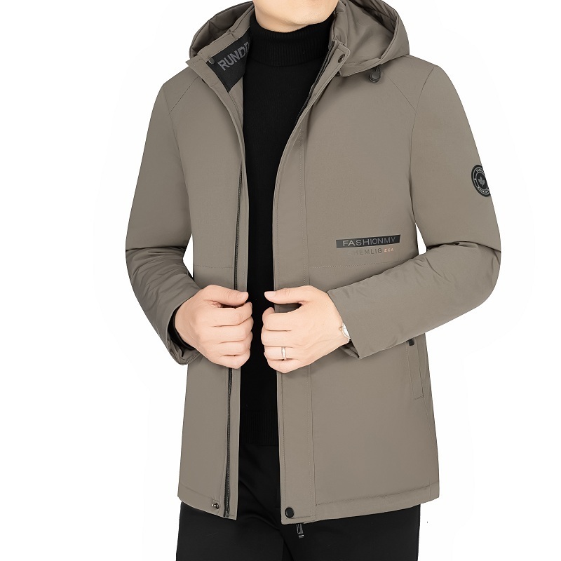 

Men's Down Parkas LUKER CMSS Thick Men's Parkas Hooded Winter Coat Men Fashion Warm Mens Jacket Windproof Gift For Father Husband Parka 221202, Khaki