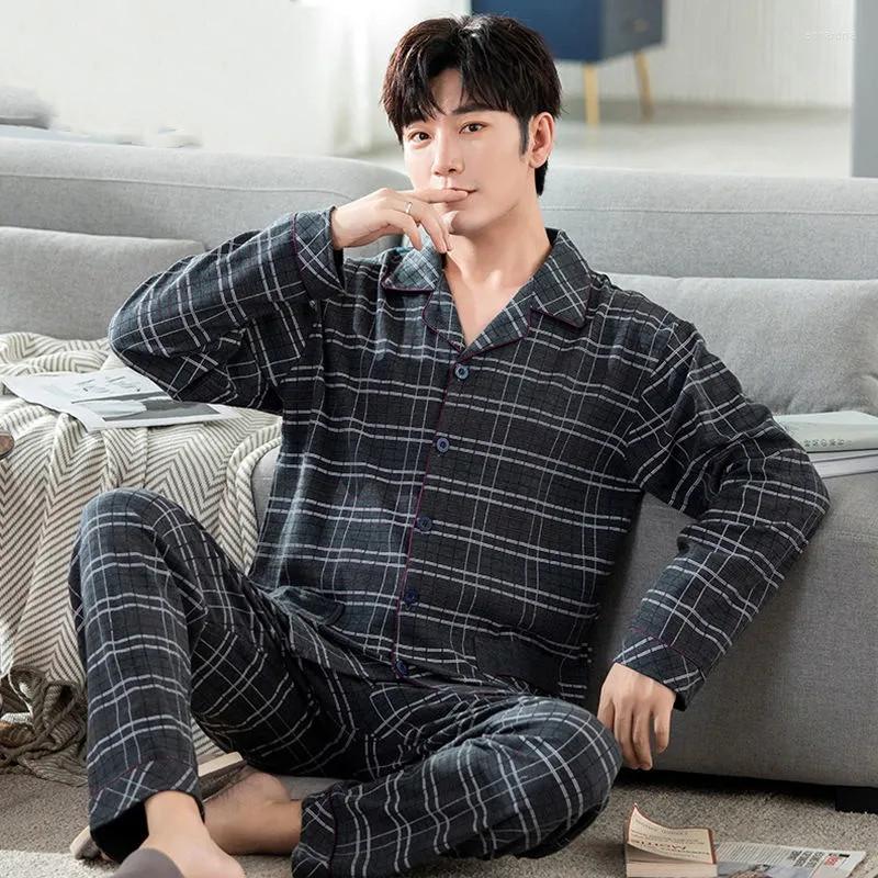 

Men's Sleepwear Pajamas Men's Long-Sleeved Cotton Spring And Autumn Summer Middle-aged Winter Home Service Suit Boy Pants Sets, Njr488