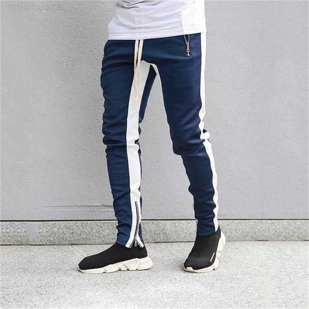 

Men's Pants Mens Track New Fashion Hip Hop Fitness Streetwear Trousers Men Striped Jogger Skinny Joggers Sweatpants Pantalon Homme595p, Dark blue