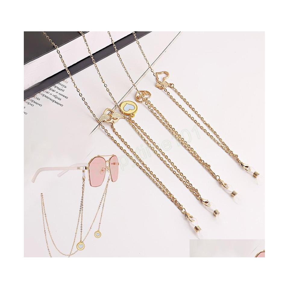 

Eyeglasses Chains Metal Glasses Chain Women Men Eyeglass Cord Sunglasses Retainer Holder Eyewear Lanyard Neck Strap Rope Spectacle C Dhntm