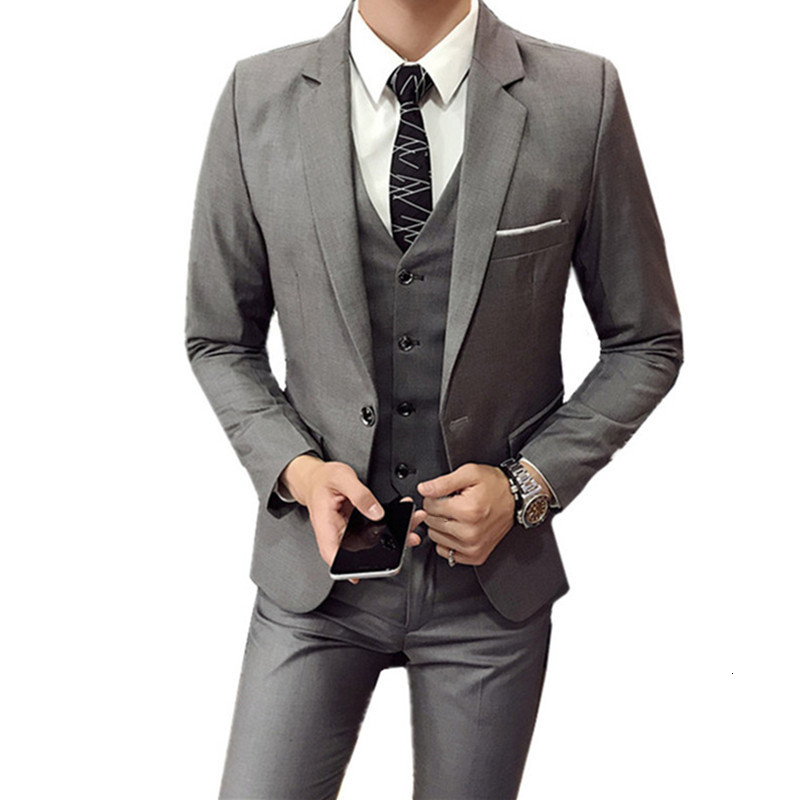 

Men's Suits Blazers Pants Vest 3 Pieces Sets / Fashion Casual Boutique Business Wedding Groomsmen Suit Jacket Coat Trousers Waistcoat 221201, 2 pieces sets gray