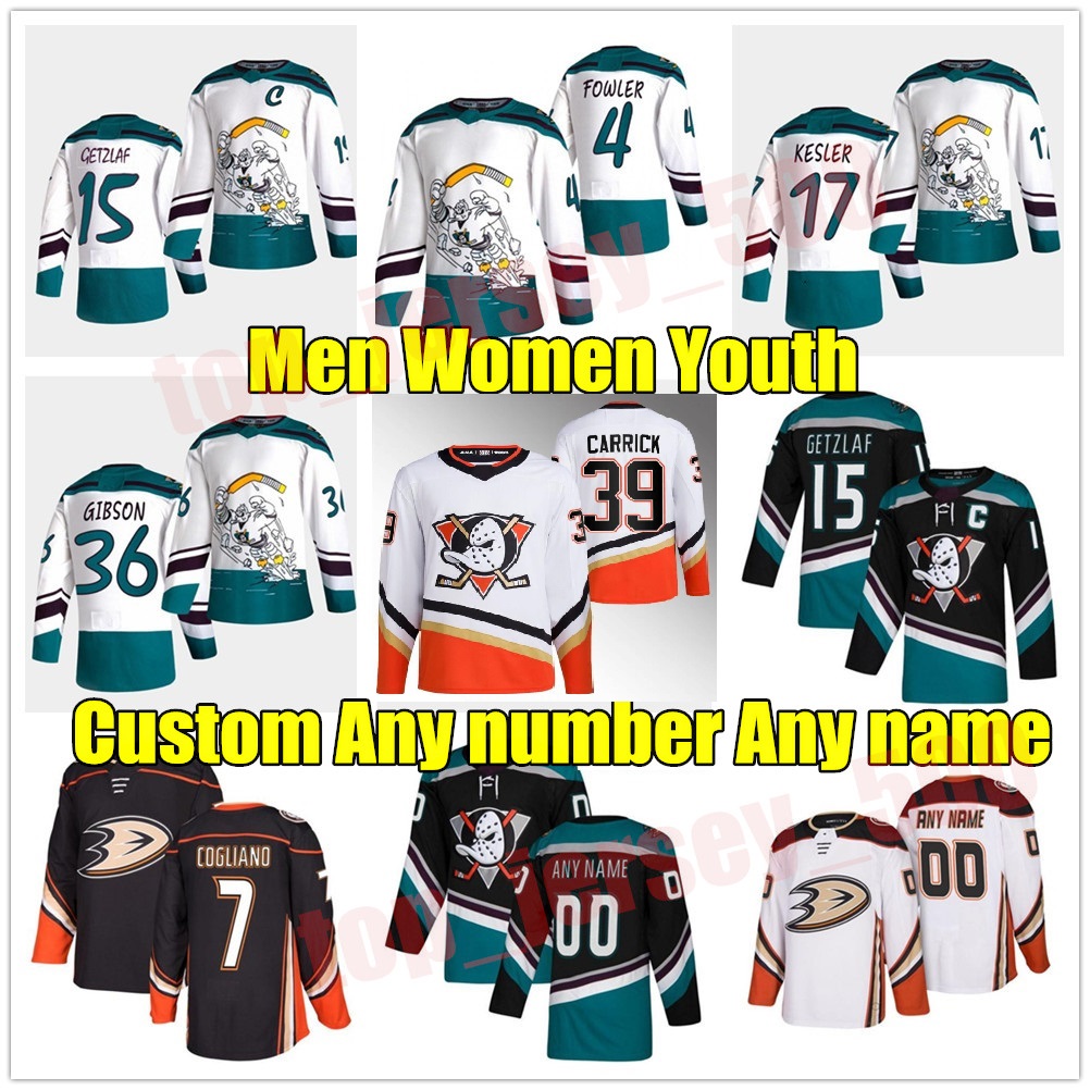 

2022-23 Ryan Getzlaf Reverse Retro Jersey Trevor Zegras Troy Terry Adam Henrique John Klingberg Cam Fowler John Gibson Jakob Silfverberg Vatrano jerseys, As shown in illustration