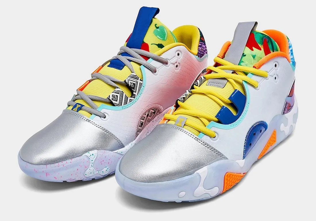 

PG 6 EP What The Theme Basketball Shoes 2022 Men Women Opti Yellow Metallic Silver Total Orange Sports Shoe With Box Store Size US4-US12, 13