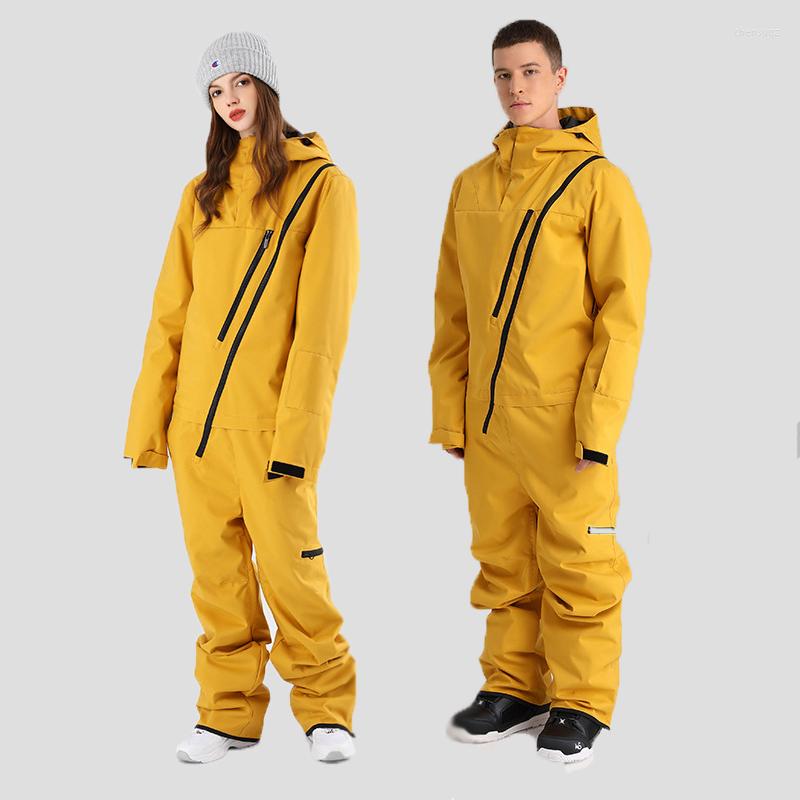 

Skiing Jackets Winter Ski Suit Men Double Board One Piece Jumpsuit Outdoor Sports Waterproof Windproof Snowboard Clothes Women, Picture shown