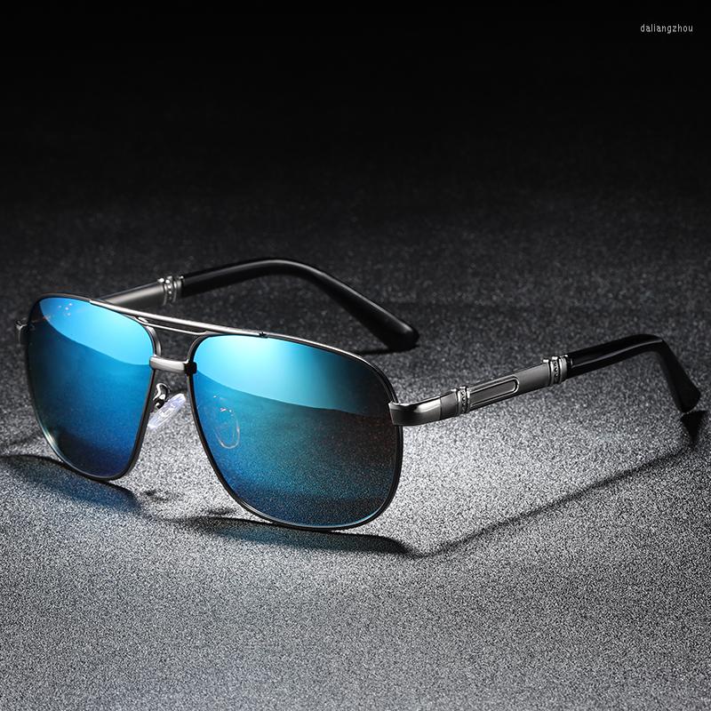 

Sunglasses Retro Men Pilot Polarized Luxury Driving Fishing Sun Glasses Classic Vintage High End Metal Shades With Box