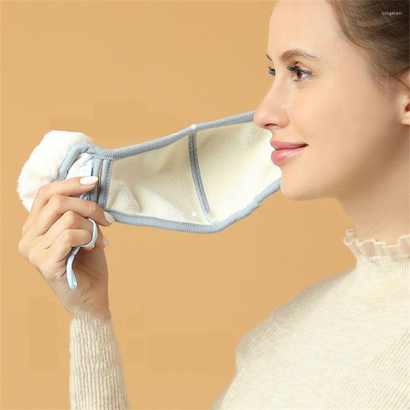 

Berets Earflap Men/Women Riding Ski Ear Flap Warm Earmuffs Cotton Cold-proof Mask 2 In 1 Masks Windproof And, Grey