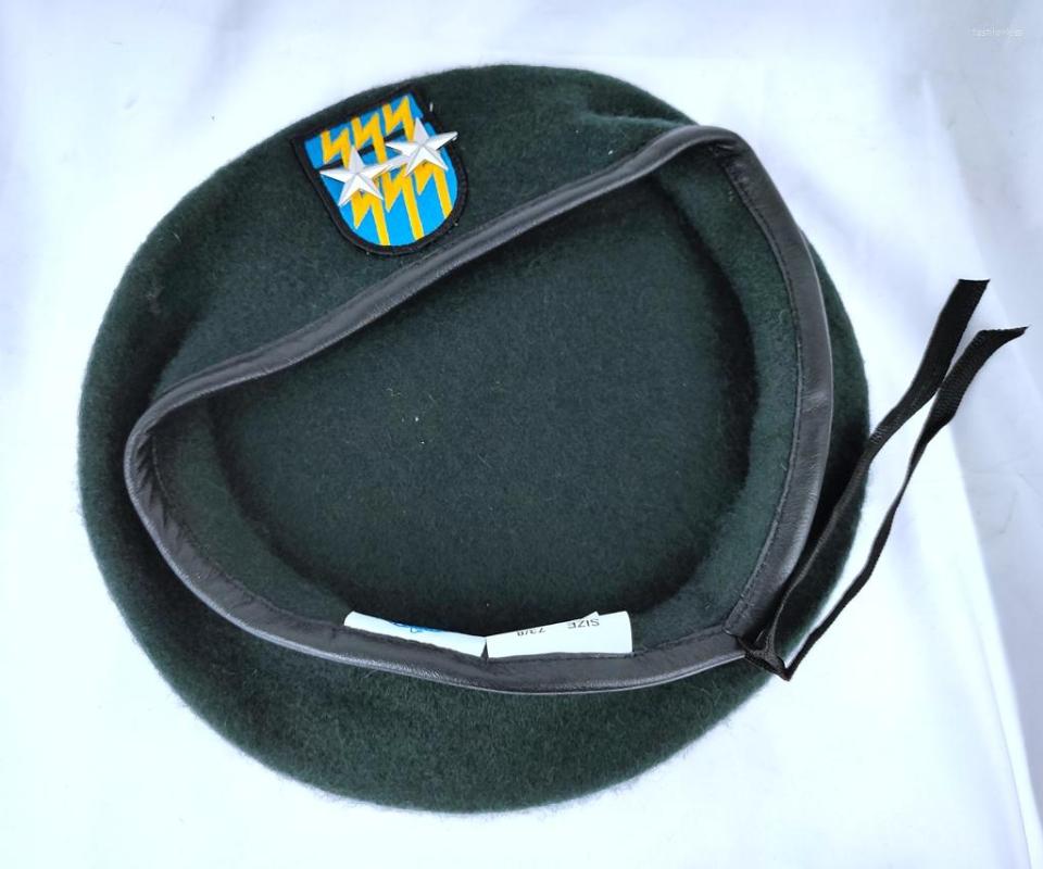 

Berets United States US Army 12th Special Forces Group Wool Green Beret OFFICER 2 STAR MAJOR GENERAL RANK Military Hat 1961-1994, Picture shown