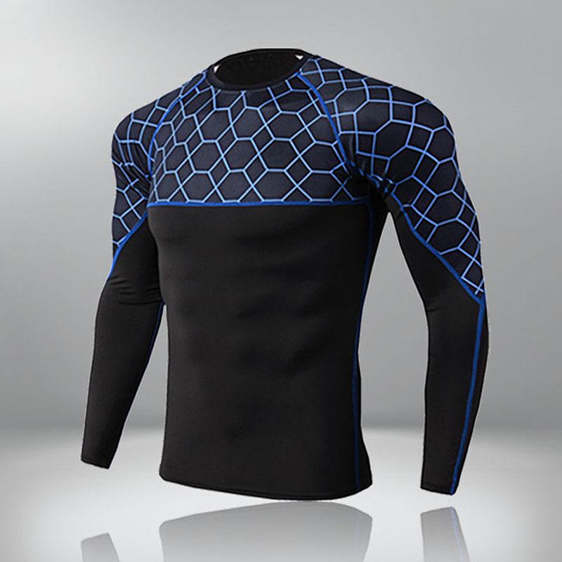 

Men' T Shirts Long Sleeves Compression Shirt Men Quick Dry Fitness Sport Male Rashgard Gym Workout Traning Tights Clothes Pants, Only long sleeves