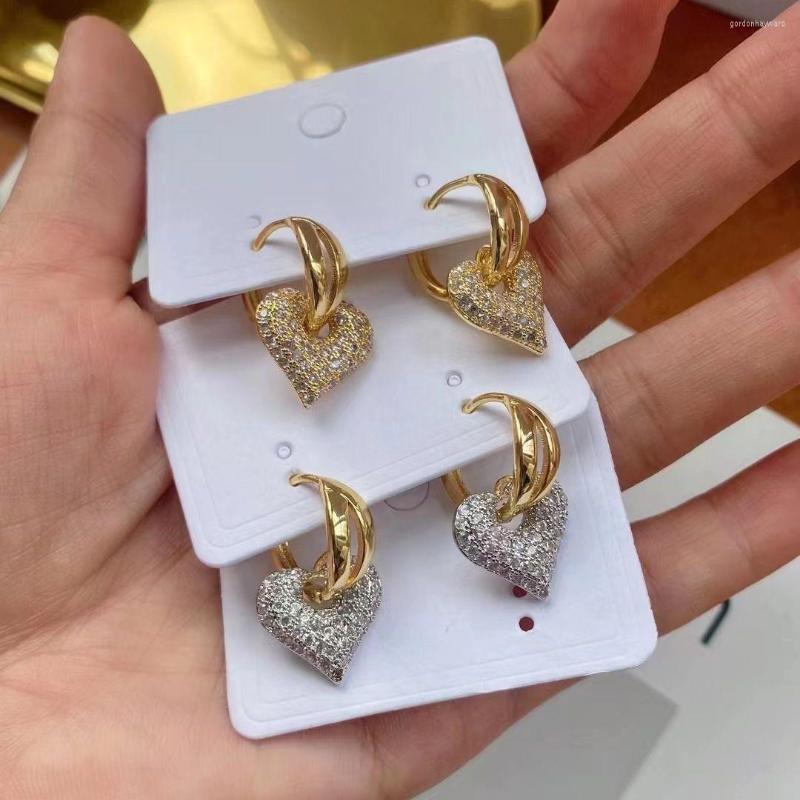 

Dangle Earrings 4 Pairs Gothic Heart Gold Color For Women Silver Hoop 2022 Korean Fashion Piercing Jewelry