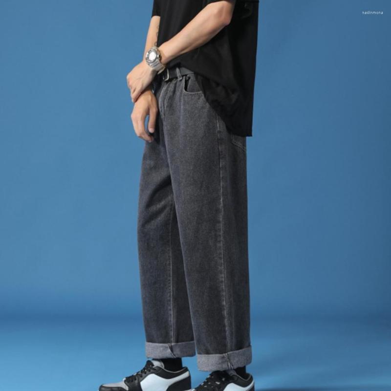 

Men's Pants Men Jeans Loose Denim Relaxed Fit Baggy Trousers, Black