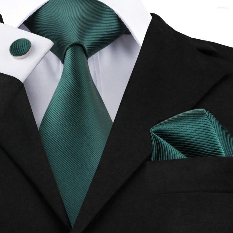 

Bow Ties SN-830 Seagreen Solid Silk Men's Necktie Tie Hanky Cufflinks Sets For Men Formal Wedding Business Party Free