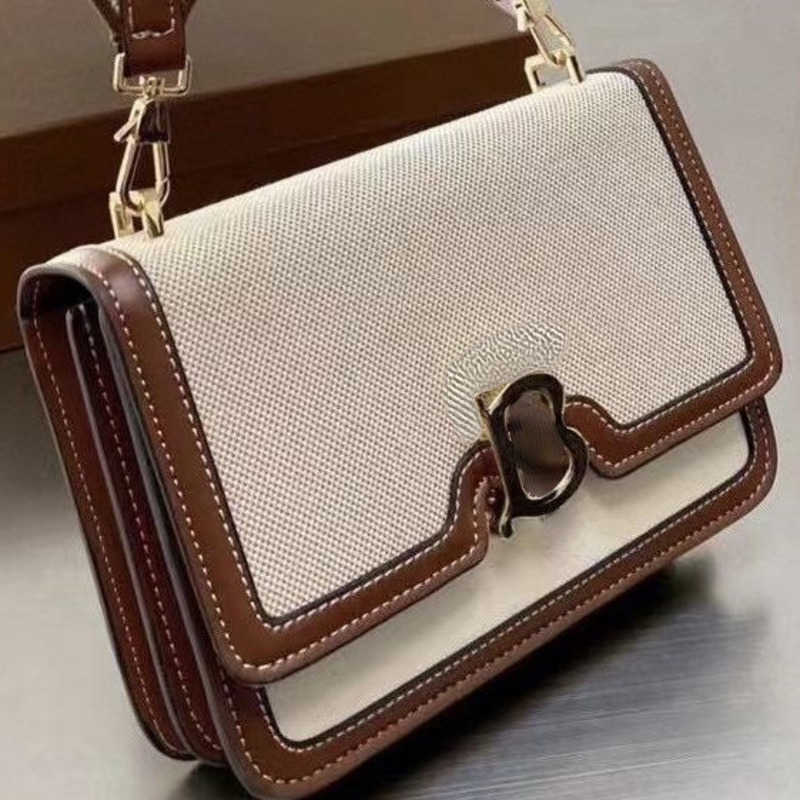 

Women shoulder crossbody bag bur designer canvas bags letter wide shoulders strap Messenger purse lady square flip handbag, Khaki
