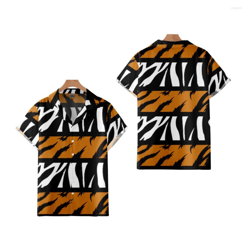 

Men' Casual Shirts Hawaiian Men' Shirt Animal Stripes Short Sleeve Cuban 3D Summer Holiday Club Button-Up Top, Yz12964a04