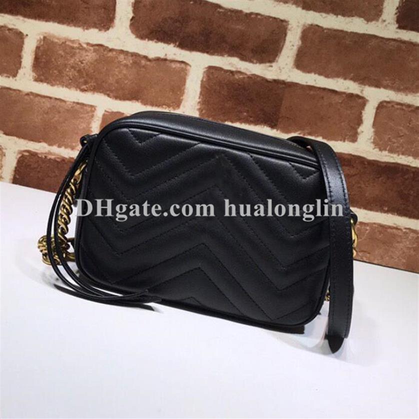 

Genuine Leather Woman Handbag Bag Original box women Fashion date code serial number marmont whole purse girls ladies299j, 18cm