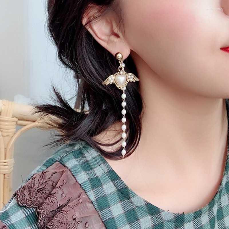 

Dangle Earrings Pearl Loving Dongdaemun Korea Personal Long Anti-allergy Fashion