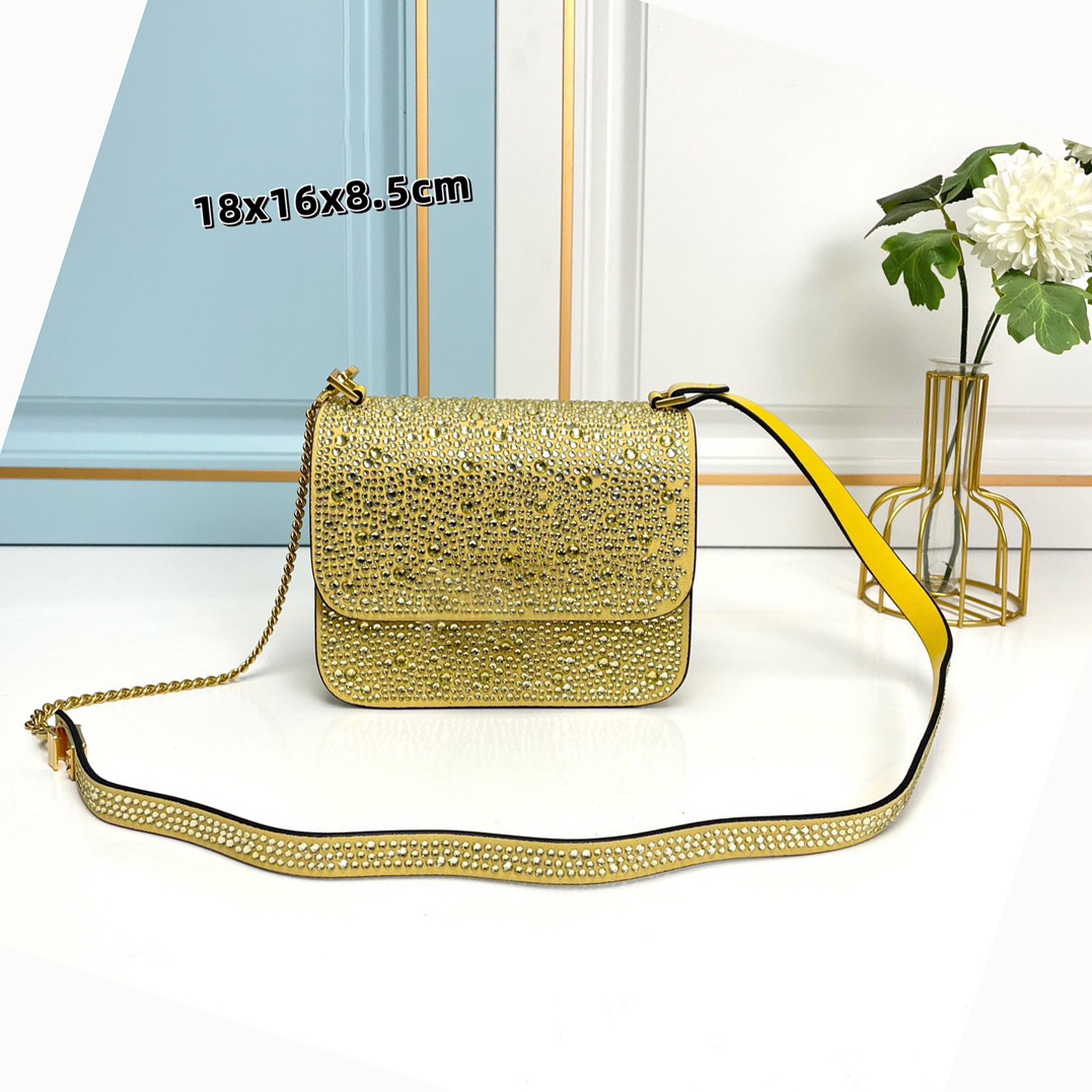 

limited edition famous fashion shoulder bag rhinestone full diamond cross-body bags multi-coloured extendable shoulder strap