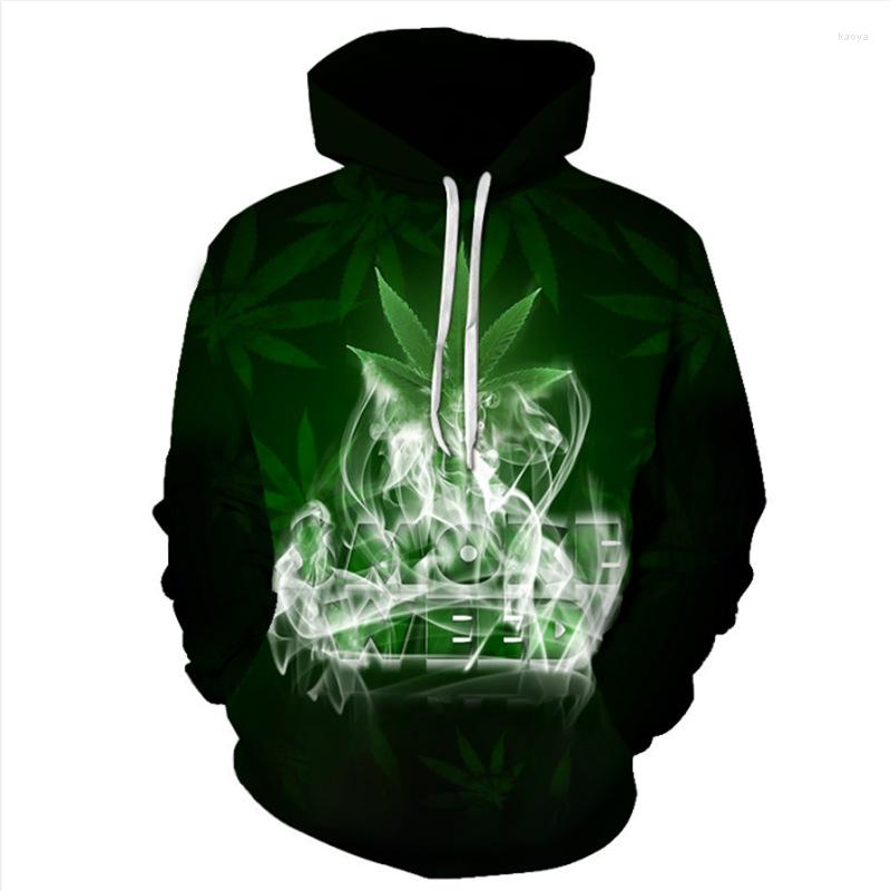 

Men' Hoodies Green Leaf 3D Printed 2022 Spring Men Women High Street Sweatshirts Fashion Chic Streetwear Casual Pullovers Tops