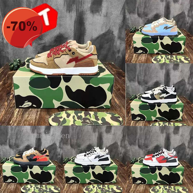 

LOW shoesBapestas Baped SK8 Sta Mens Casual shoes SK8 Bapesta Designer Camo Black White Green Red Orange Camouflage Men Women Trainers Sports, 20