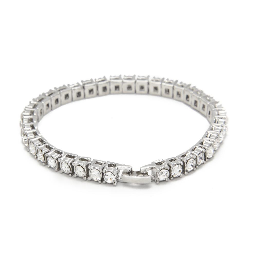

New Arrival Luxury Crystal Tennis Bracelet Gold Silver Color Braclet For Women Girls Party Wedding Hand Accessories Jewelry1521588