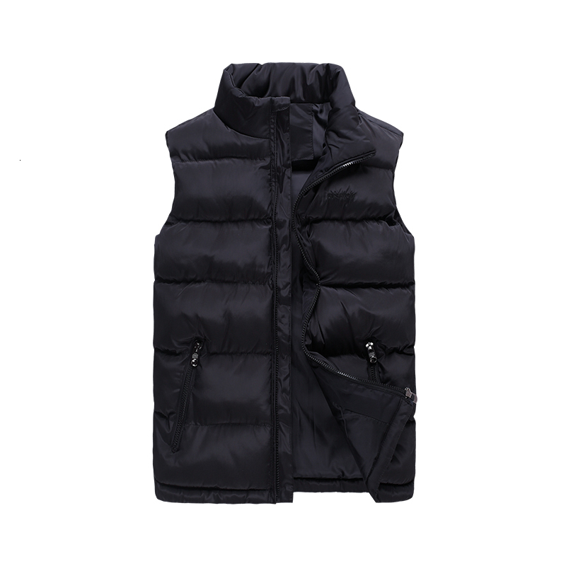 

Men's Vests Men Vest Winter Jackets Fashion Casual Sleeveless Coat Thick Warm Zipper Jacket Outerwear CottonPadded Waistcoat 221202, Blue