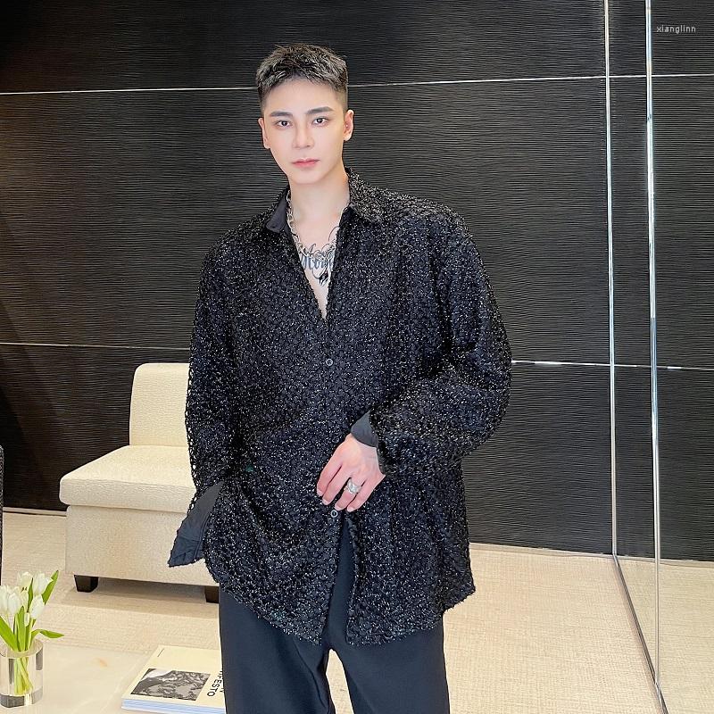 

Men's Casual Shirts Autumn 2022 Men Brand Long-sleeved Korean Comfortable Blouses Loose Classic Single Breasted Tops A134, Black