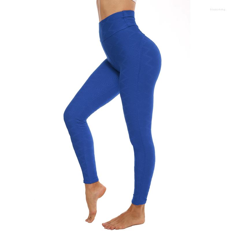 

Women's Leggings Ladies Jacquard Dance Sports Fitness Bottoming Yoga Pants Blue XL Size, Black