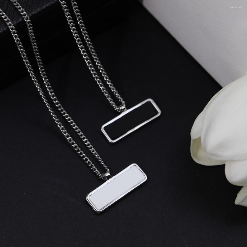 

Chains 2022 Brand Woman Necklace Stainless Steel Jewelry Christmas Anniversary Gift Fashion Luxury Black Necklaces For Women