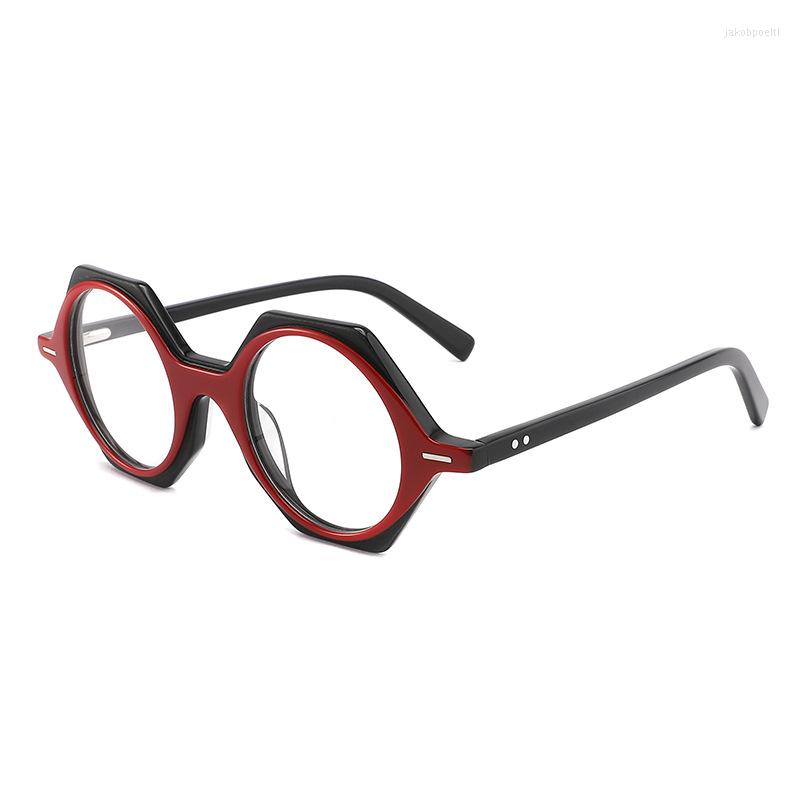 

Sunglasses Acetate Flat Lens Eyelasses Prescription Myopia Frame Classic Round Women's And Men's Spectacle Eyewear
