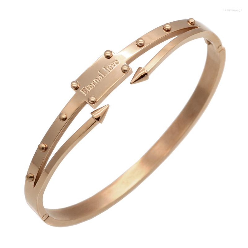 

Bangle Pulseira Feminina Gold Colour Bracelets & Bangles Pulseiras Stainless Steel Women Eternal