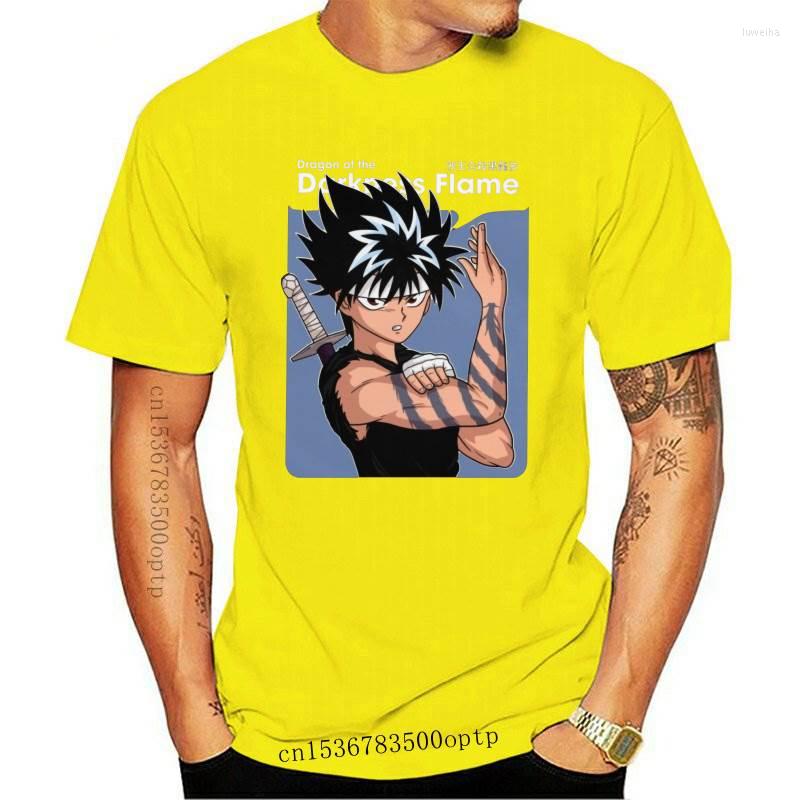 

Men's T Shirts Japanese Manga Yu Hakusho T-shirt Short Sleeve Pure Cotton Hiei Tshirt Summer Animated Tv Show Tee Top, Yellow