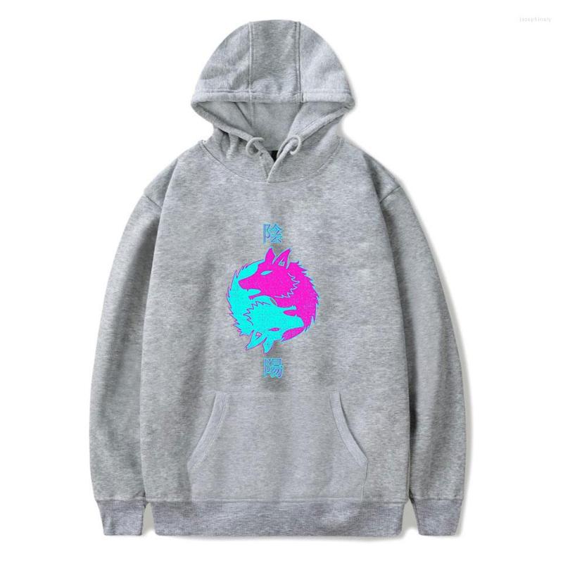 

Men's Hoodies Simple Beautiful Vaporwave Men Women Fashion Art Print Taiji Retro Autumn Streetwear Clothes, Gray9