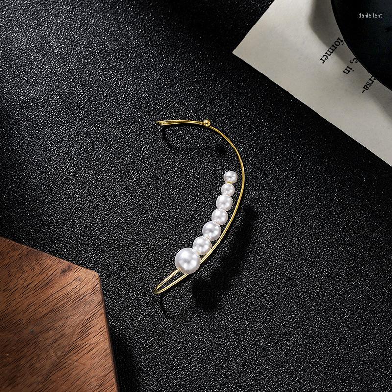 

Backs Earrings 1 PC Femme Temperament NO Piercing Ear Hole Imitation Pearl Clip Fashion Party Jewelry European Style Elegant Climber