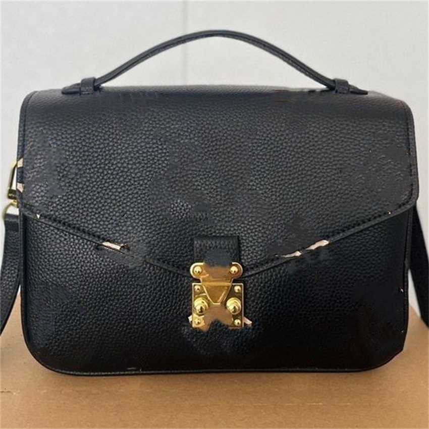 

Fashion New Pressure Jet Mailman Bag l One Shoulder Cross Body Embossed Fashionable Spray Painting Casual Women's Can Be Hand Held, Black