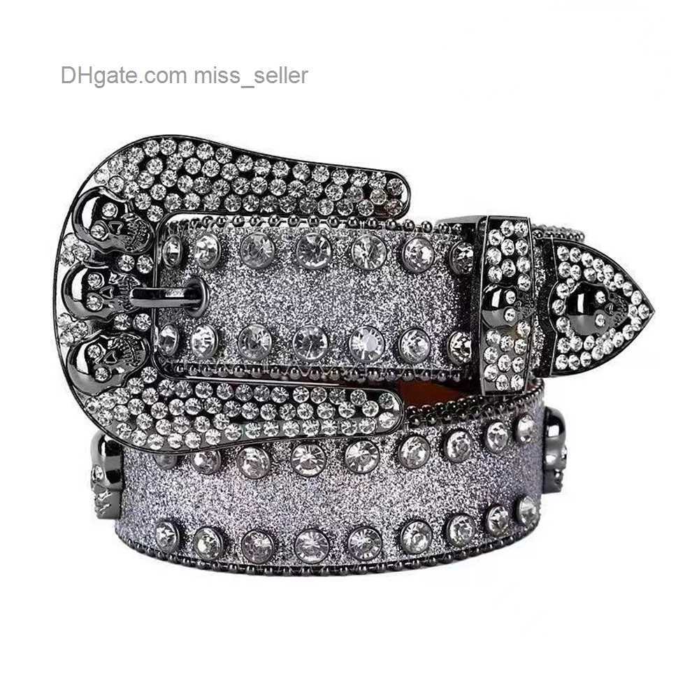 

2022 Designer Belt Bb Simon Rhinestone belt for men and women with pin buckle inlaid hip-hop punk style new trend outdoor versatile trousers, Multi