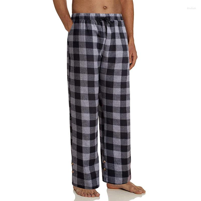 

Men' Sleepwear Hirigin Men' Plaid Loose Sport Pajama Pants Trousers Cargo Men European And Frosted Design Sports Streetwear, Black