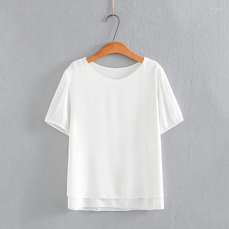 

Women's Blouses Vintage Chiffon Blouse Women White Blusas Mujer De Moda 2022 Summer Korean Style 4XL Big Size Tunic Tops Loose Shirts