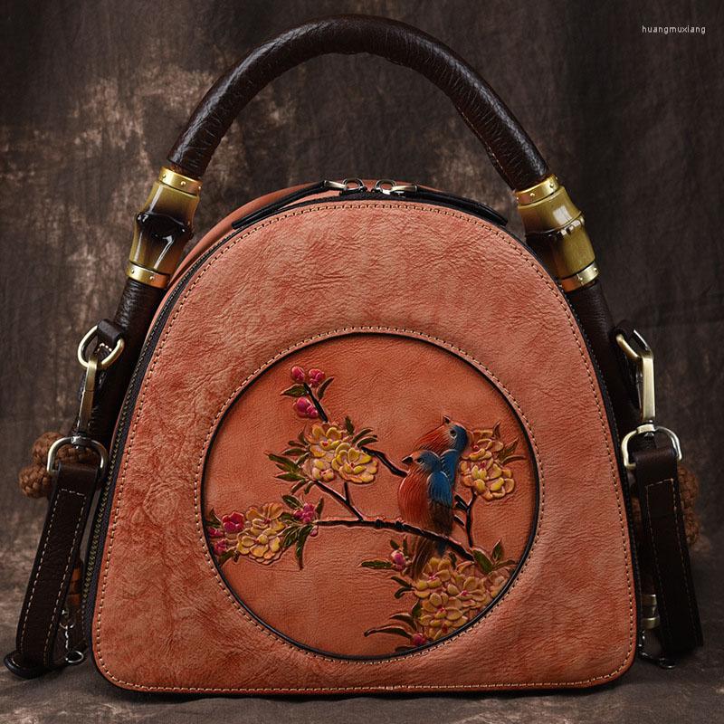 

Evening Bags EUMOAN Handmade Retro Handbag Women's Leather First Layer Cowhide Single Shoulder Crossbody Bag