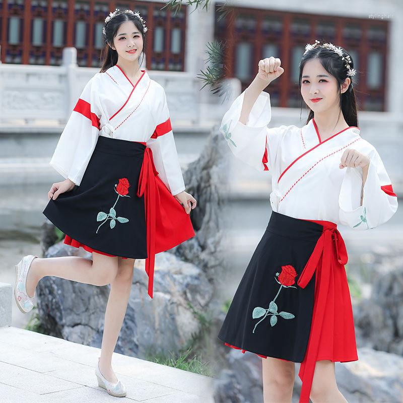 

Ethnic Clothing Hanfu Women Ancient Style Chinese Traditional Costumes Embroidered Festival Stage Performance Folk Dance DressHan Dynasty