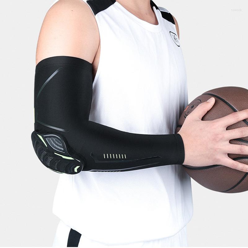 

Knee Pads 1Pair 2 Pcs Sport Elbow Fitness Arm Sleeve For Basketball Anti Collision Armguard Brace Cycling Support Security Protection, White
