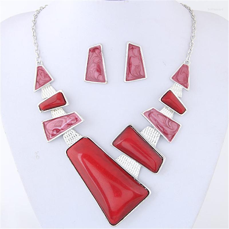 

Necklace Earrings Set Vintage Geometric Statement Necklaces And Fashion Irregular Choker Jewlery For Women Bohemian Accessories 2022, Picture shown